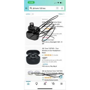 JBL Tune 120 TWS Wireless hHeadphones